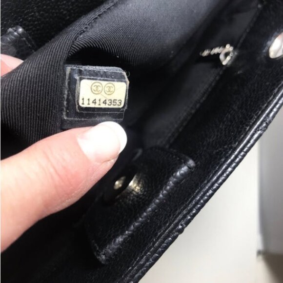 Chanel Petite Qulited Caviar Black Leather Shopping Tote with Silver Hardware - Picture 3 of 8